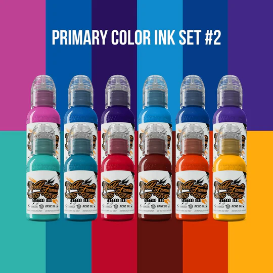 World Famous Primary 12 Color Ink Set 