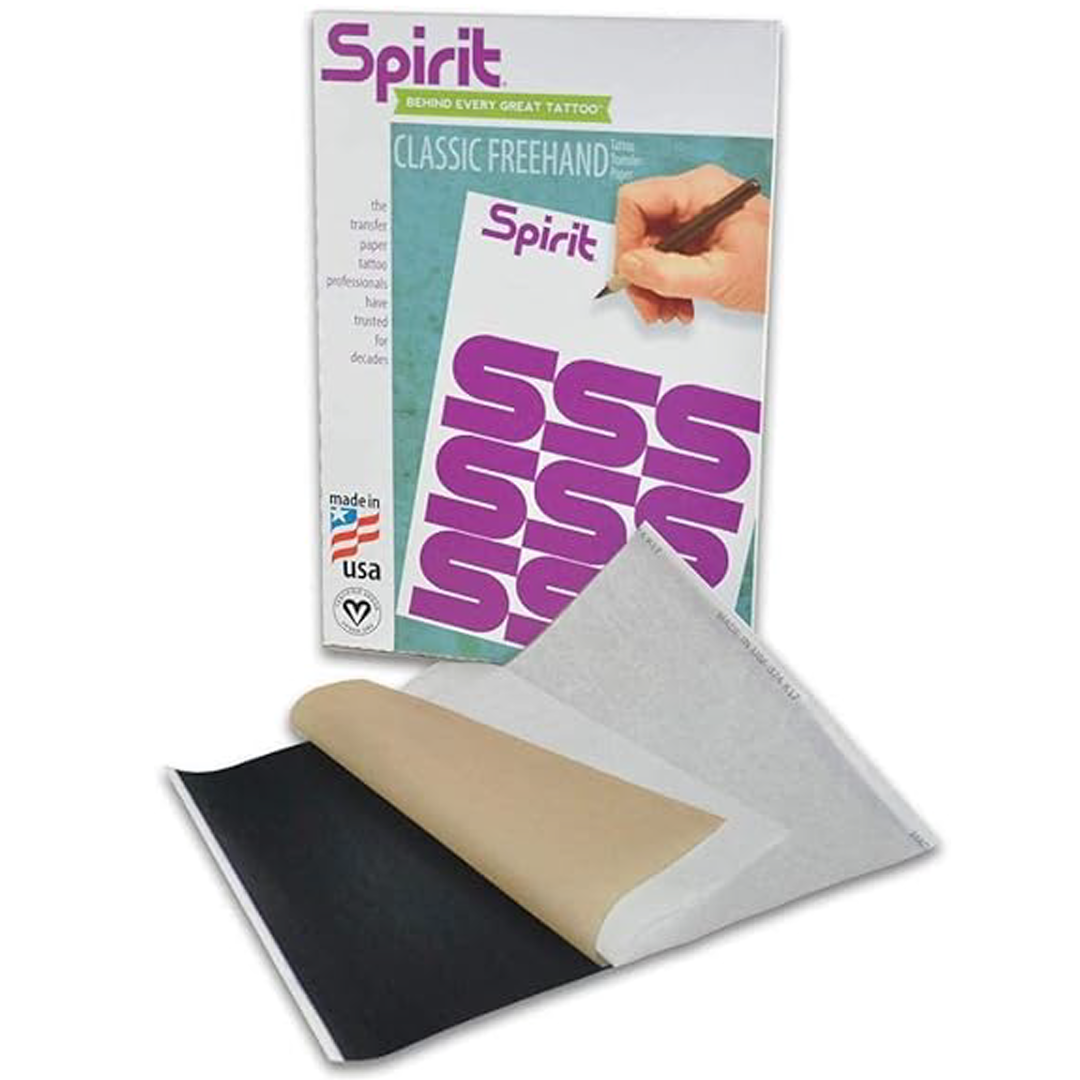 Spirit Classic Freehand Tattoo Stencil Transfer Paper, 8.5" X 11"