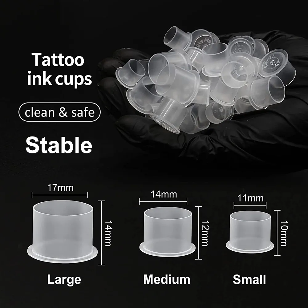 50 Disposable Tattoo Ink Cup Stable Standing