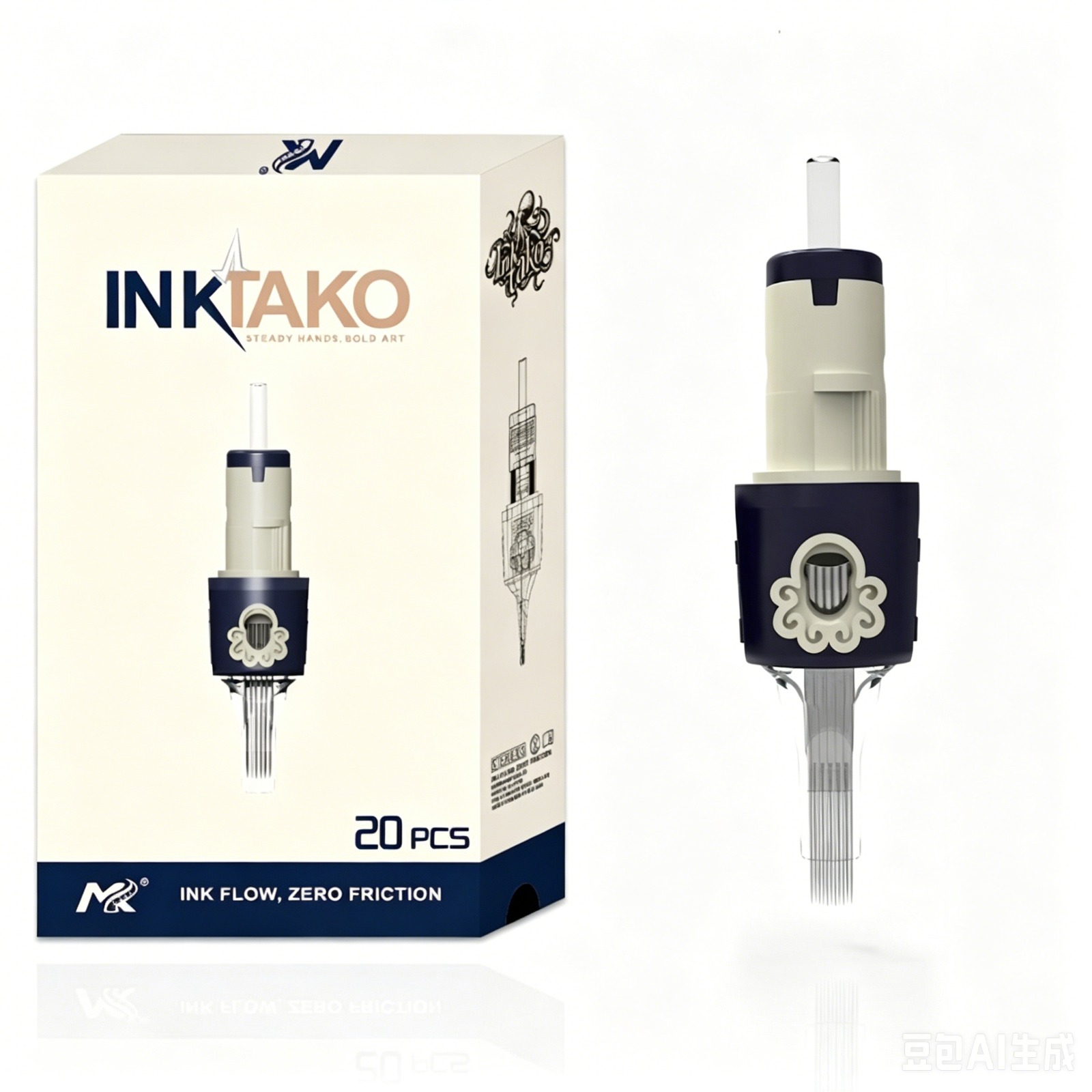 INKTAKO Tattoo Needle Cartridge Disposable Sterilized Safety Needle RL RS M1 RM