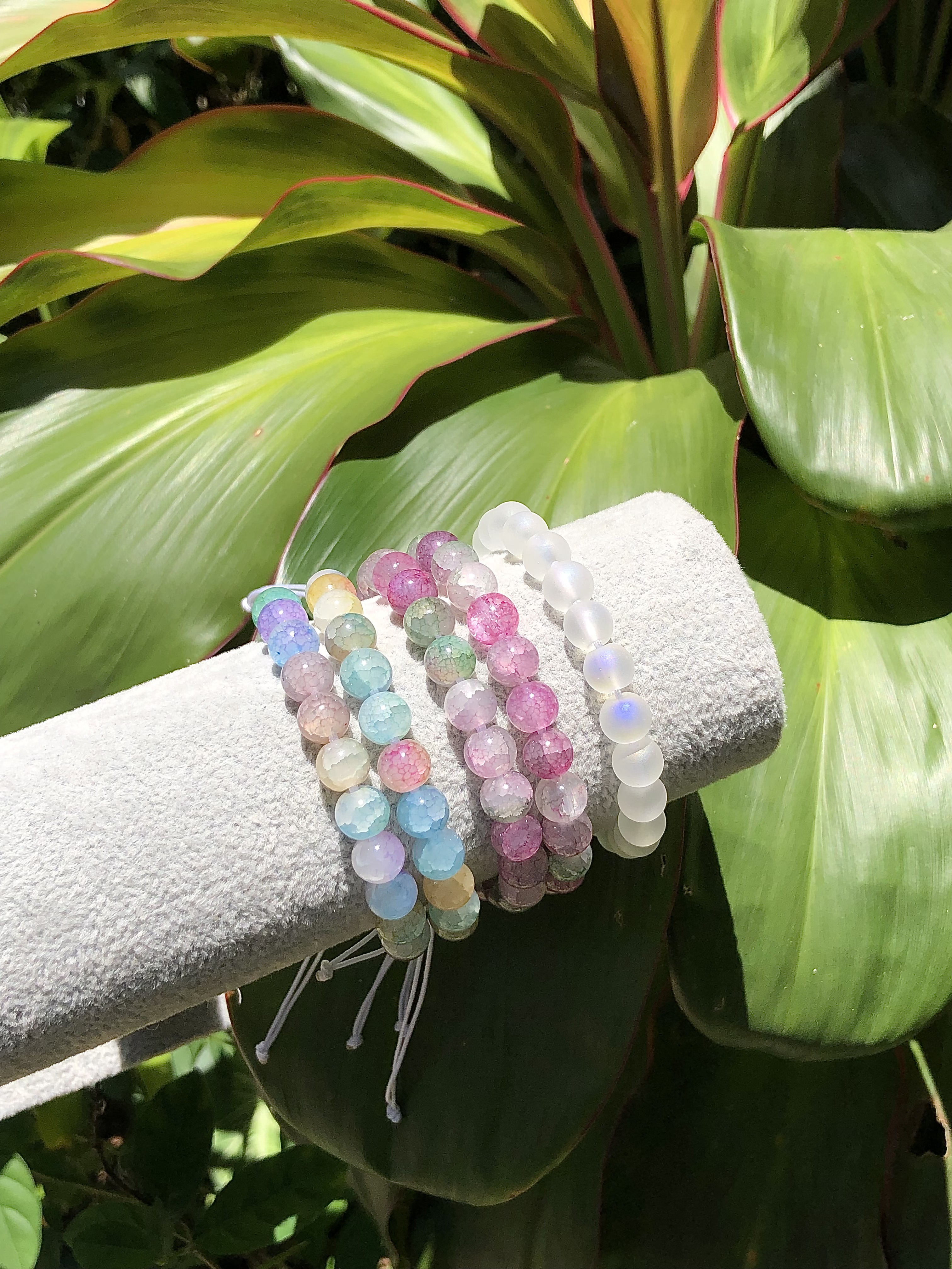 Adjustable Glass Beaded Bracelets