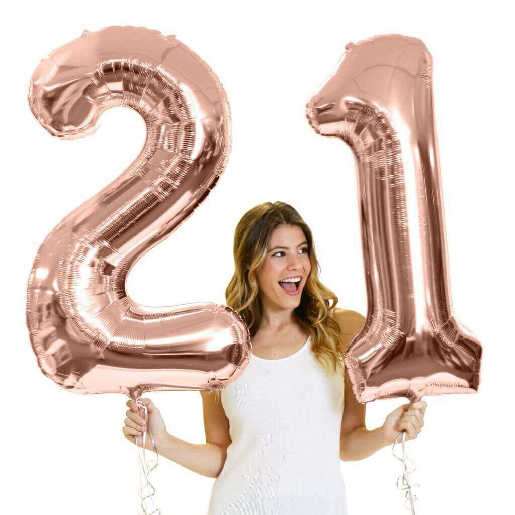 32 Inch Number Foil – Rose Gold