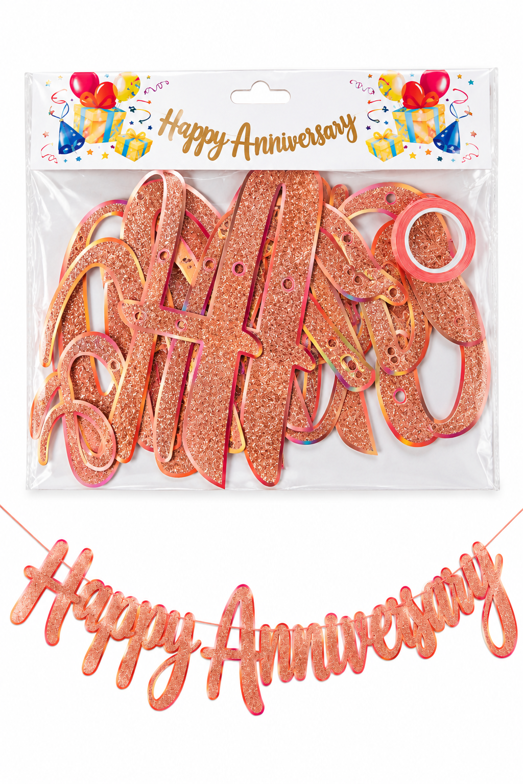 Anniversary banner Rose Gold