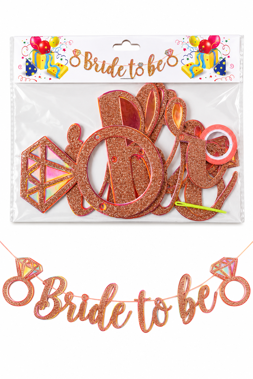 Bride to be banner Rose Gold
