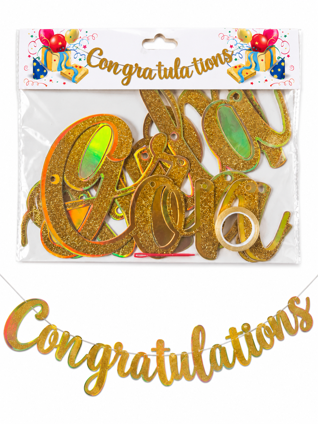Congrats banner gold