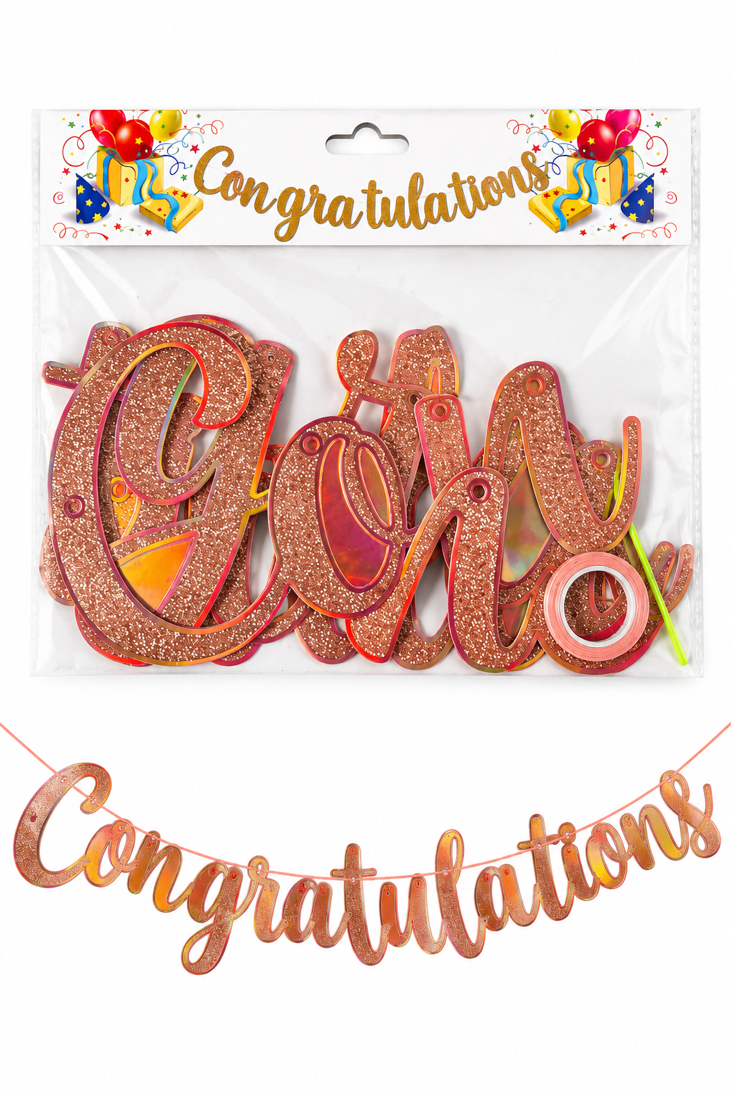 Congrats banner Rose Gold