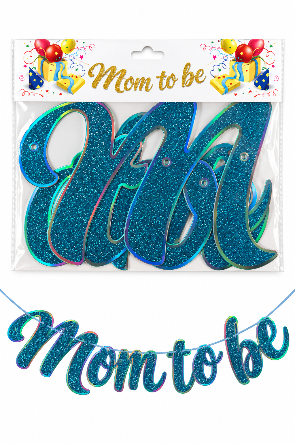Mom to be banner blue