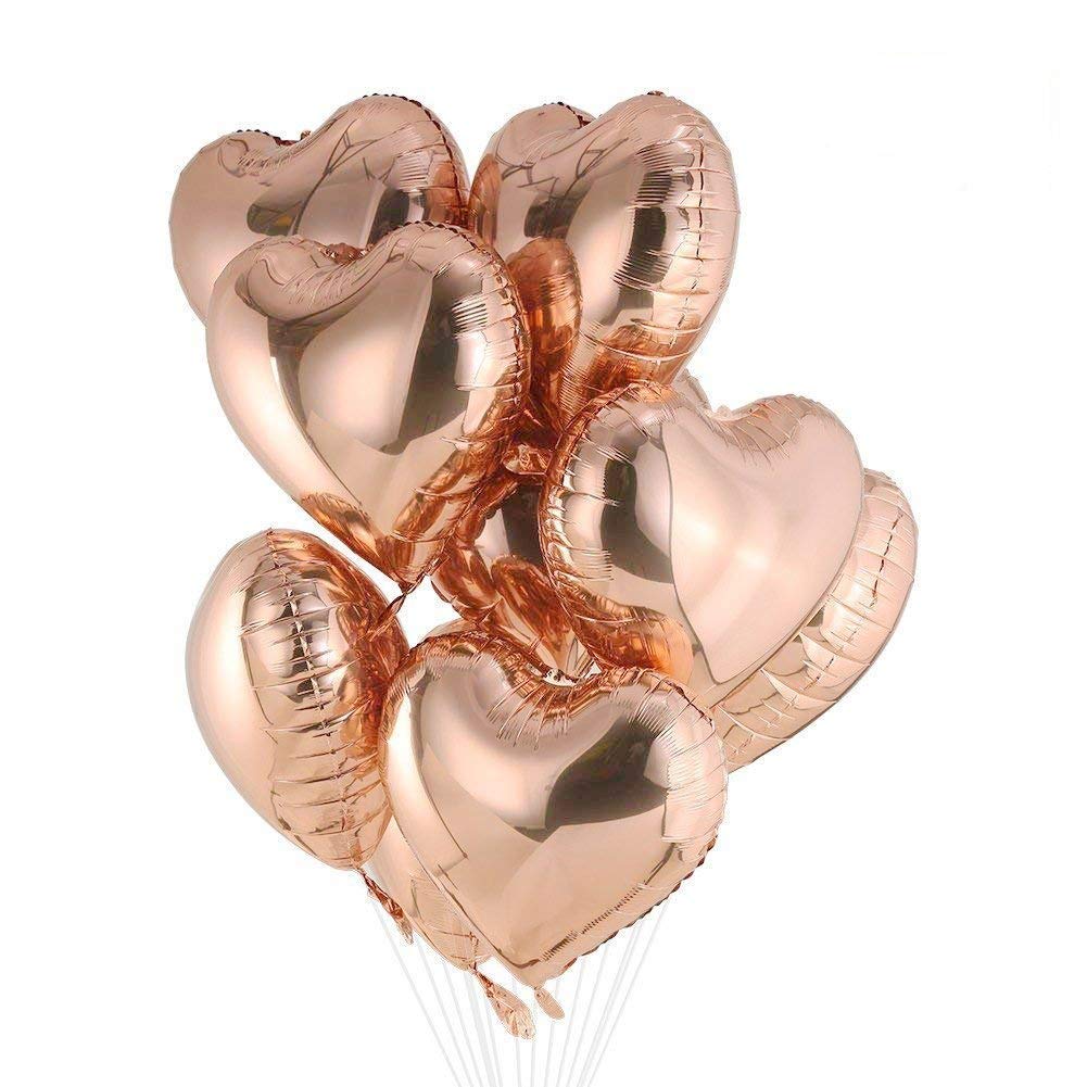Rose gold heart foil