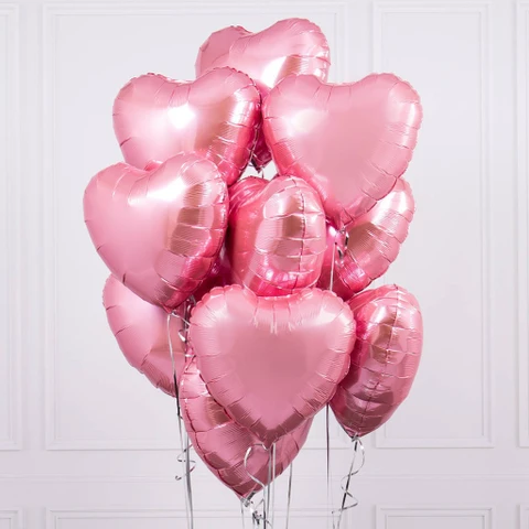 pink heart foil