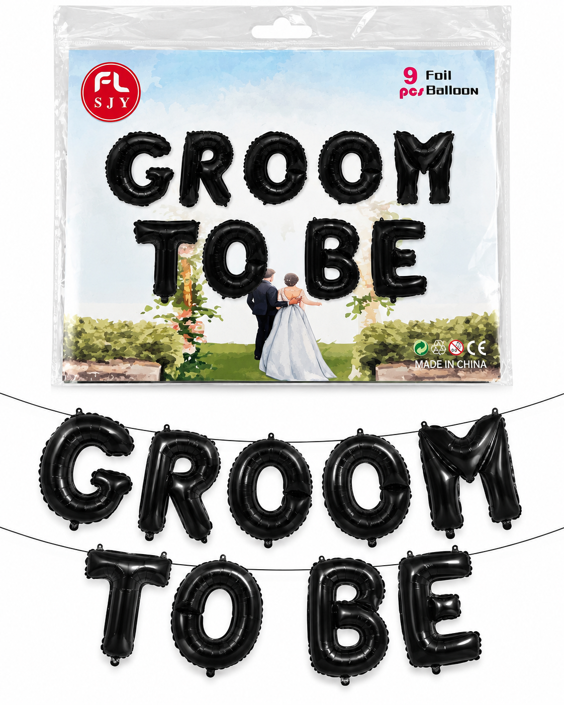 Groom to be foil black