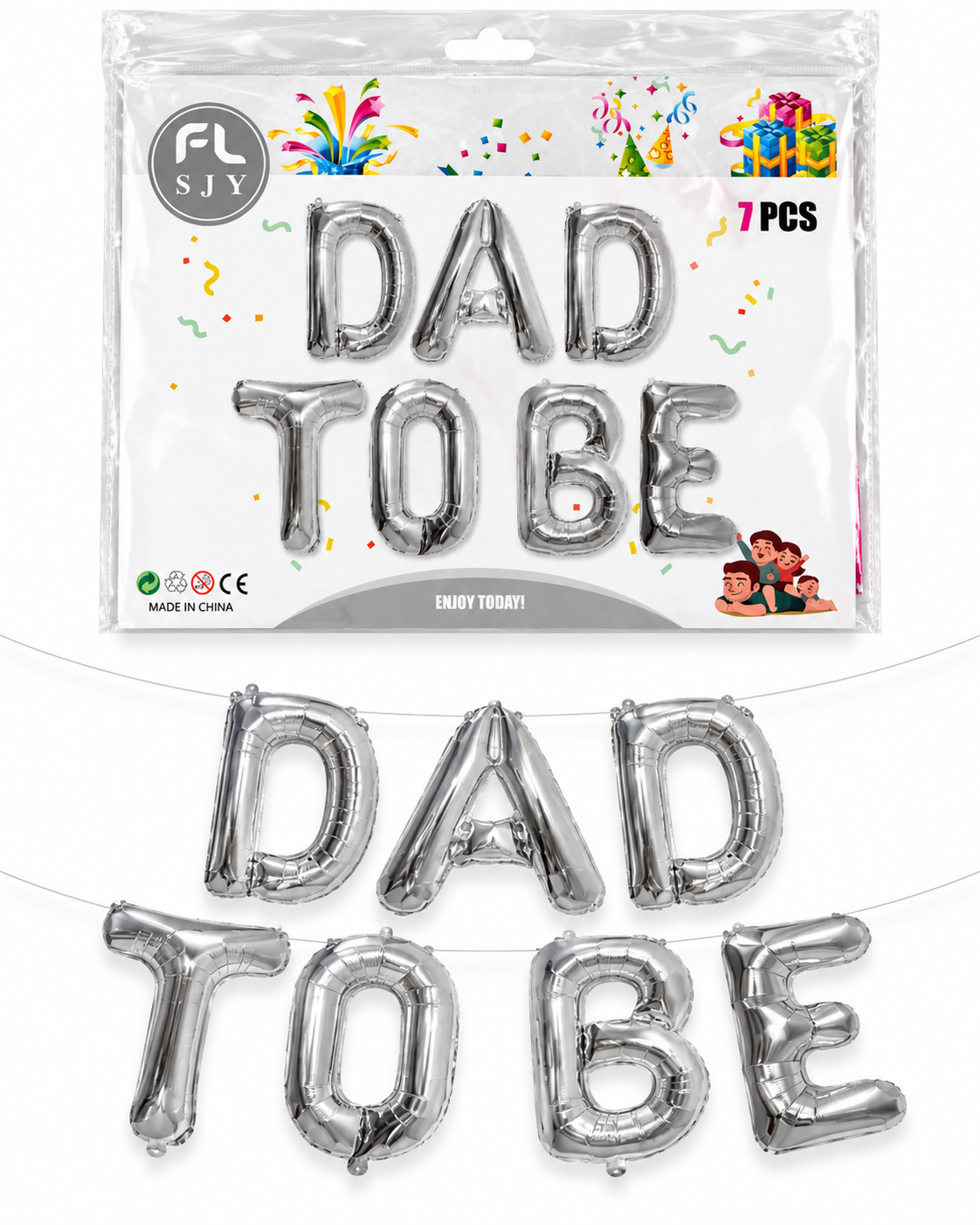 Dad to be foil silver