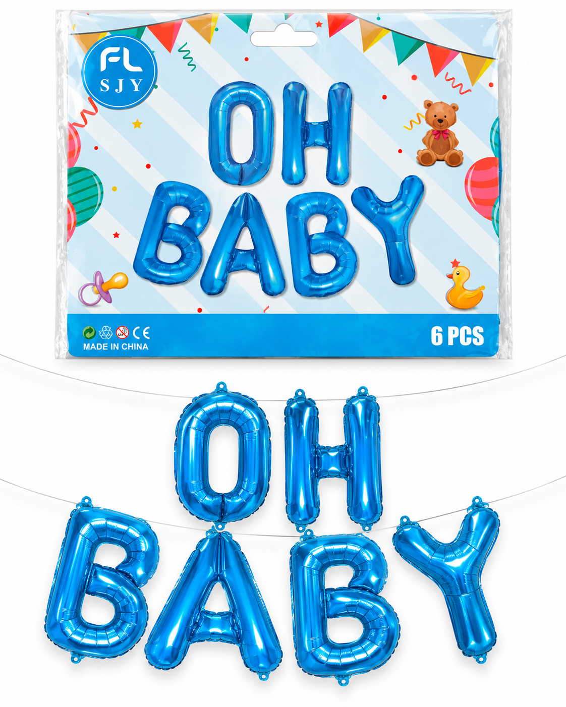 Oh baby foil blue