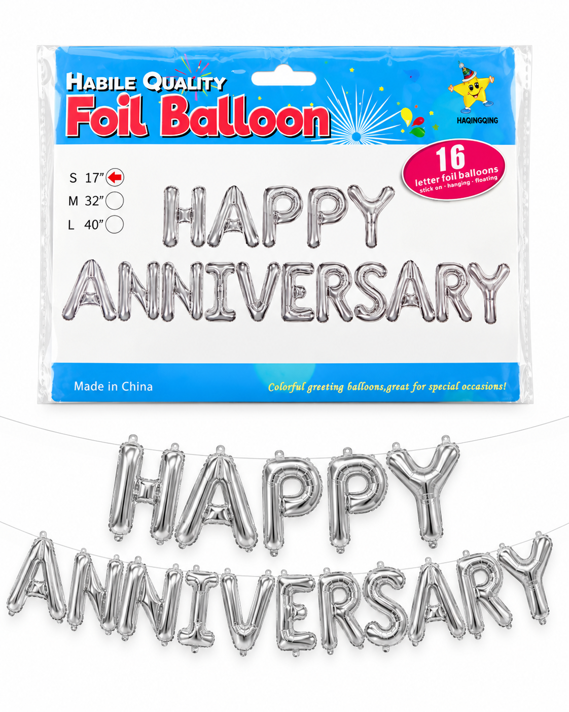 Anniversary foil silver