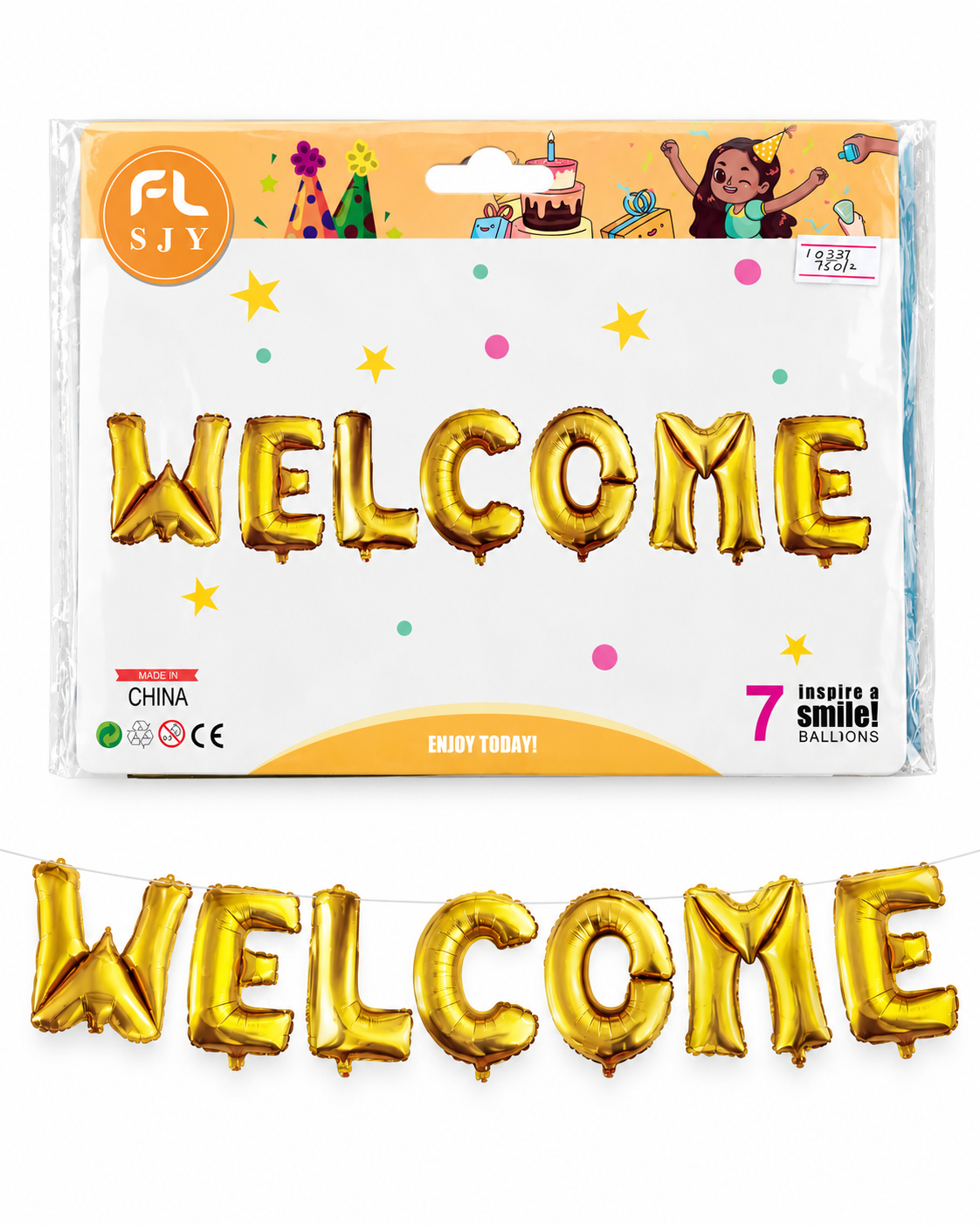 Welcome foil gold