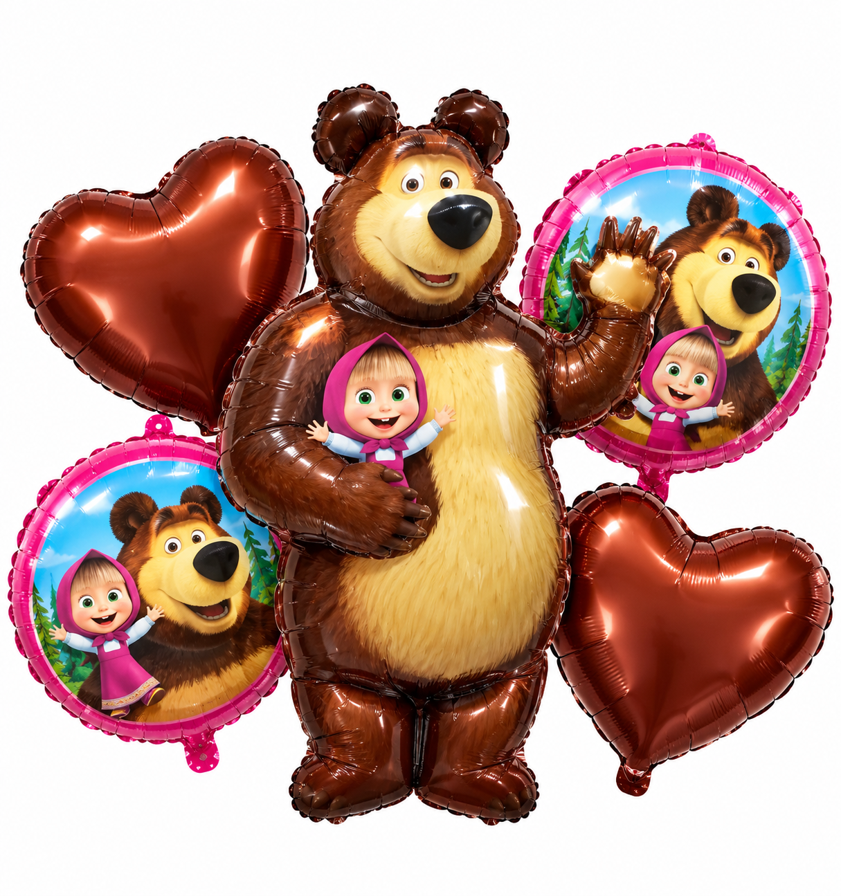 Masha and the bear foil set
