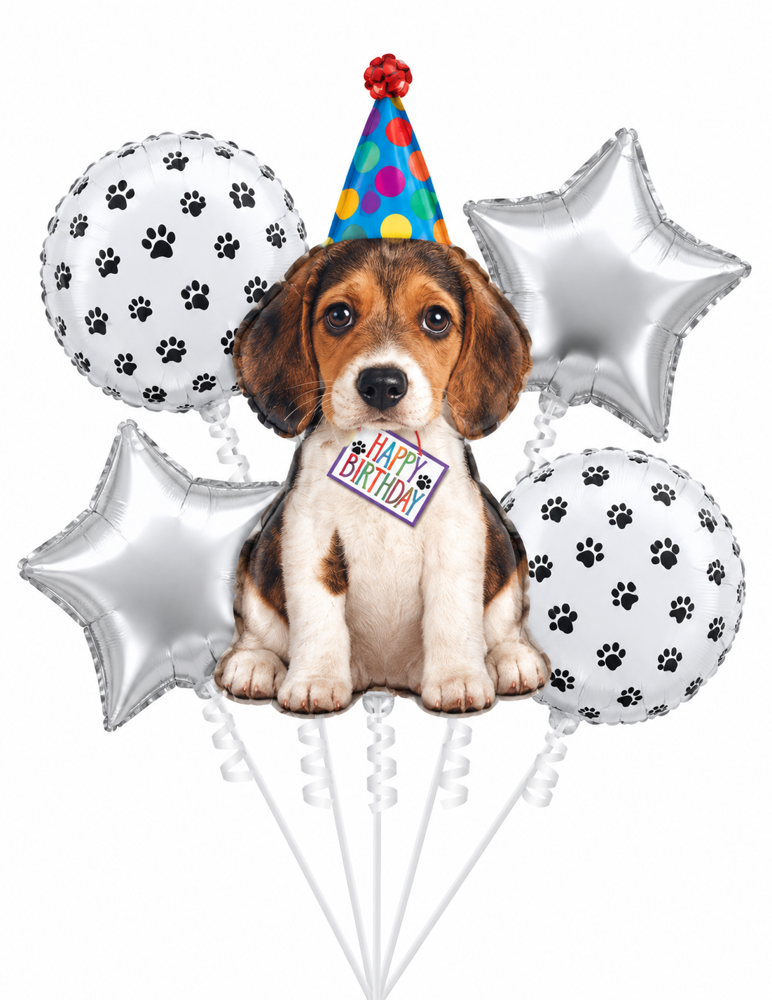 Dog birthday foil set