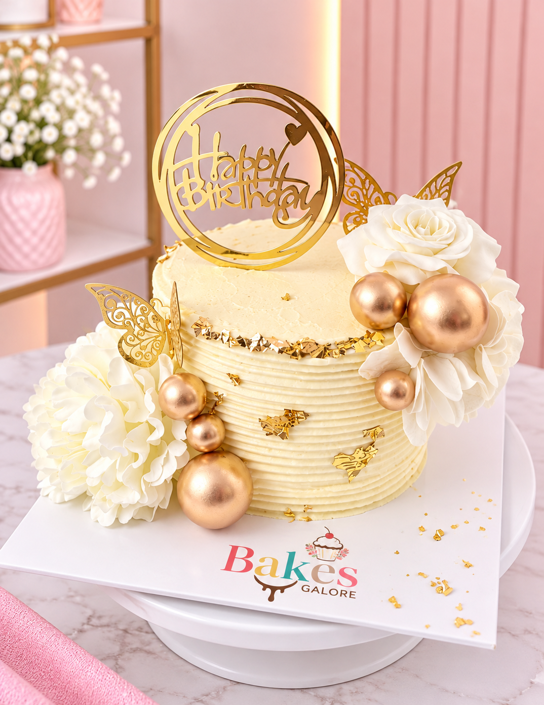 Artificial Flower Cake
